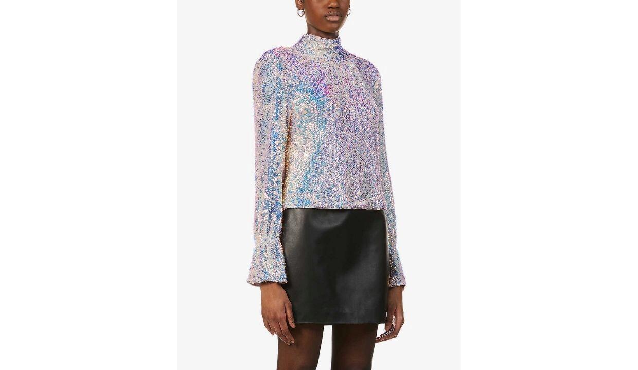 Free People sequin embellished woven top, £130
