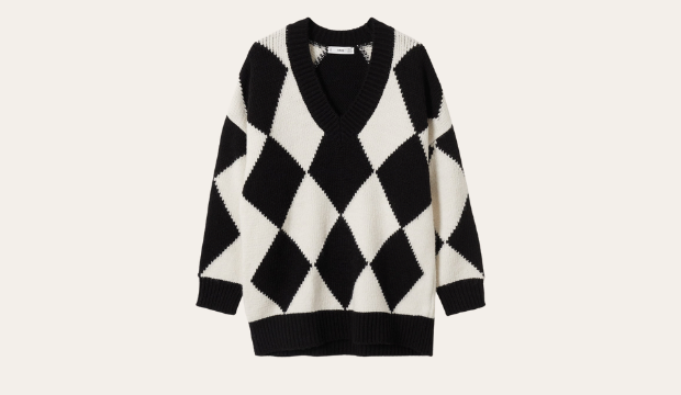 Mango Rhombus Knit Sweater