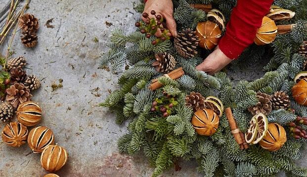 Festive Wreath Making at Petersham Nurseries