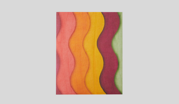 Rainbow striped linen tablecloth