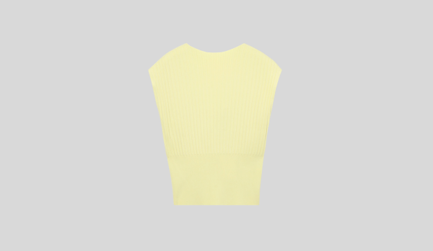 PLEATED KNITTED SLEEVELESS TOP