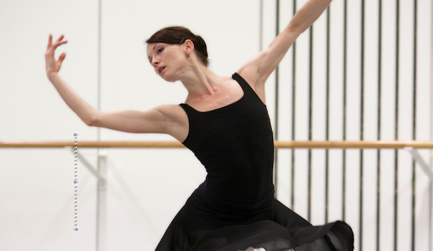 Anna Tsygankova, ballet rehearsal for Cinderella. Photo by Angela Sterling