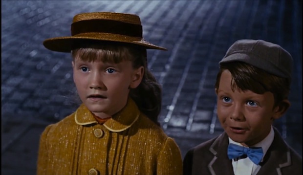 Karen Dotrice and Matthew Garber playing Jane and Michael Banks in Mary Poppins
