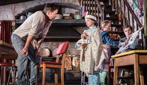 Paddy Considine, Sophia Ally, Elise Alexandre and Rob Malone in The Ferryman. Photo by Johan Persson
