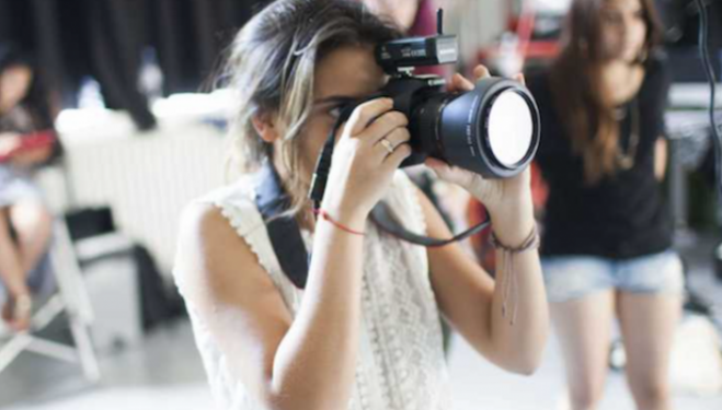 Fashion Styling & Media for 14-16 year olds: student in photography class