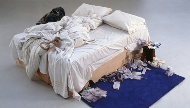 Tracey Emin My Bed 1998© Tracey Emin. All rights reserved, DACS 2014 Photo credit: Courtesy The Saatchi Gallery, London / Photograph by Prudence Cuming Associates Ltd