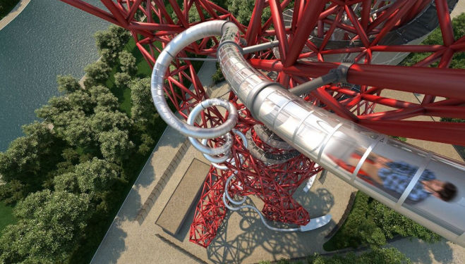 The return of Carsten Holler: Slide down the Olympic Park sculpture 