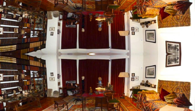 Freud's study upside down: Mark Wallinger art Freud Museum