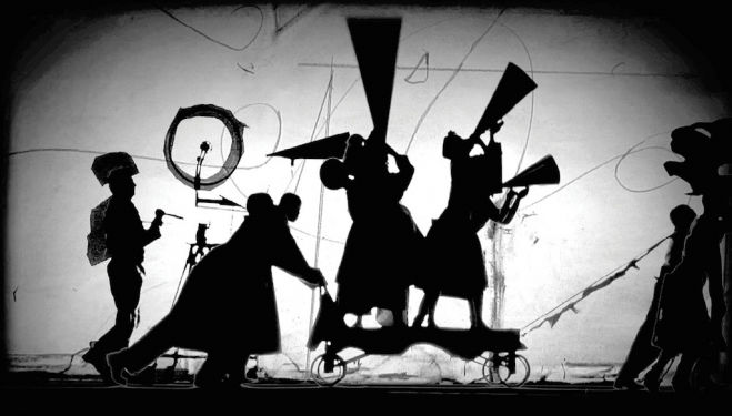 The Refusal of Time with collaboration of Philip Miller, Catherine Meyburgh and Peter Galison, Film Still. 2012. Courtesy William Kentridge, Marian Goodman Gallery, Goodman Gallery and Lia Rumma Gallery