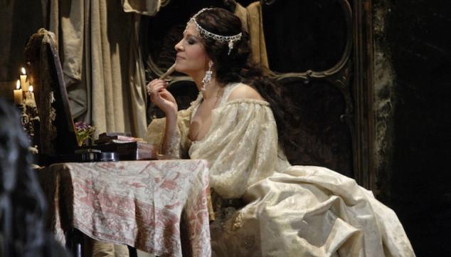 Angela Gheorghiu sings the title role in Adriana Lecouvreur. Photograph: Catherine Ashmore