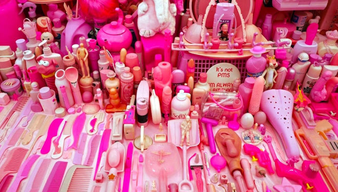  Portia Munson’s Pink Project Table 1994/2016. Photograph: Felix Clay