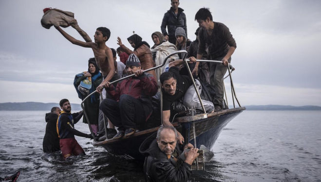 World Press Photo 16, Southbank Centre, Sergey Ponomarev's refugees arriving in Greece