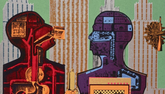 Eduardo Paolozzi, Wittgenstein in New York (from the series As is When), 1965 (detail) Courtesy Scottish National Gallery of Modern Art: GMA 4366 K © Trustees of the Paolozzi Foundation, licensed by DACS