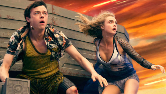 Cara Delevingne and Dane DeHaan in 'Valerian and the City of a Thousand Planets'.