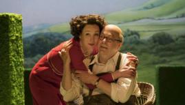 Nancy Carroll and Roger Allam in The Moderate Soprano, Duke of York's Theatre.