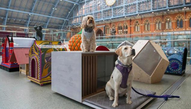 The kennels are all available to see at St Pancras station