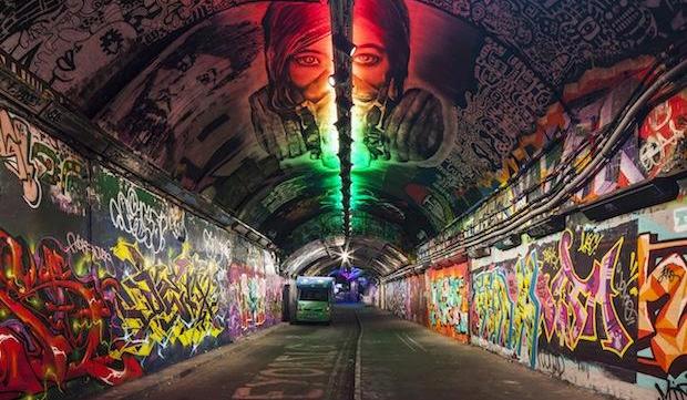This is what's happening at the launch of Leake Street Arches
