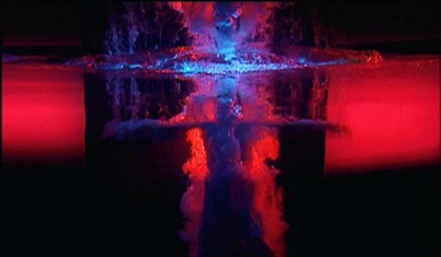  Bill Viola, “Fire Angel”, panel 3 from Five Angels for the Millennium, 2001. Video/sound installation. Performer: Josh Coxx. Courtesy Bill Viola Studio. Photo: Kira Perov; 