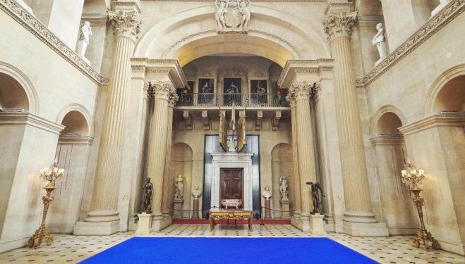 Installation view, Blenheim Palace, Yves Klein, Pure Pigment installation, courtesy of Blenheim Art Foundation, photo by Tom Lin