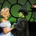Sophie Evans and Alice Fearn in Wicked at the Apollo Victoria Theatre. Photo by Matt Crockett