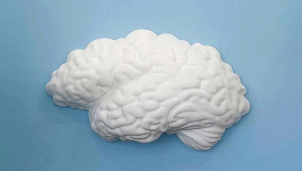 John Baldessari, Brain/Cloud (Two Views): with Palm Tree and Seascape, 2009.