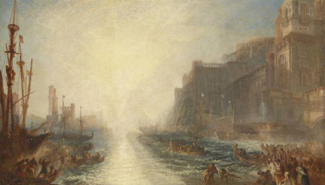 JMW Turner  Regulus 1828, reworked 1837  Oil paint on canvas support: 895 x 1238 mm frame: 1135 x 1460 x 93 mm painting Tate. Accepted by the nation as part of the Turner Bequest 1856 