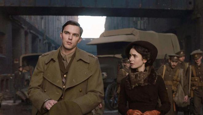 Nicholas Hoult and Lily Collins in Tolkien