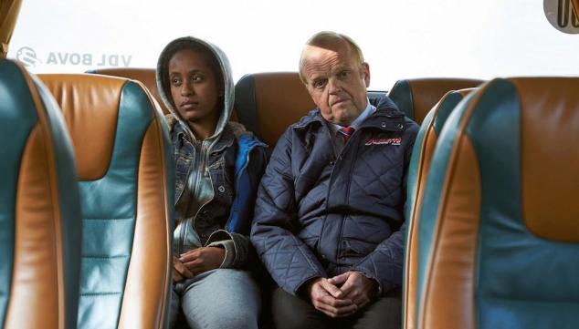 Luwam Teklizgi and Toby Jones in Don't Forget the Driver, BBC Two