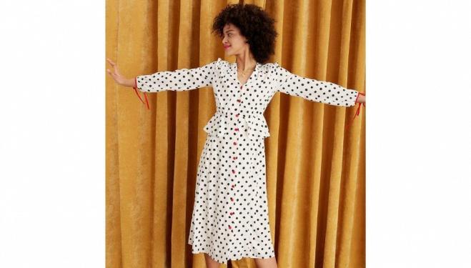 Lana Polka Dot Vintage Dress by Kitri, £145 