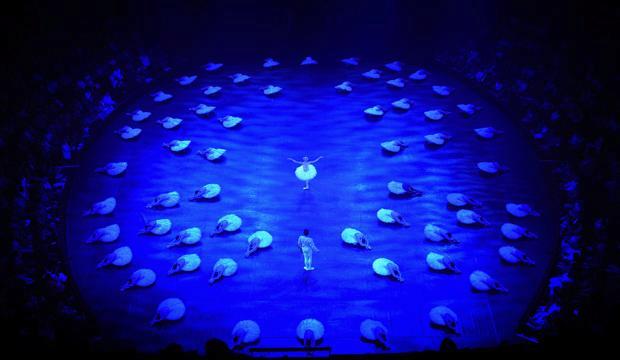 English National Ballet in Derek Deane's Swan Lake in-the-round photo Laurent Liotardo
