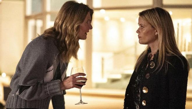 Laura Dern and Reese Witherspoon in Big Little Lies, Sky Atlantic 