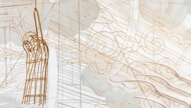 All Fingers Must Point Down, 2015 (Detail) Bamboo, silk. Courtesy Ai Weiwei Studio Photo: Joshua White 