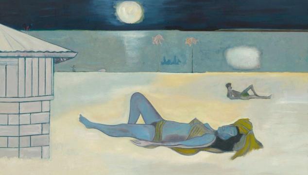 Peter Doig. Night Bathers, 2019. © Peter Doig. All Rights Reserved, DACS 2019. Courtesy Michael Werner Gallery, New York and London.