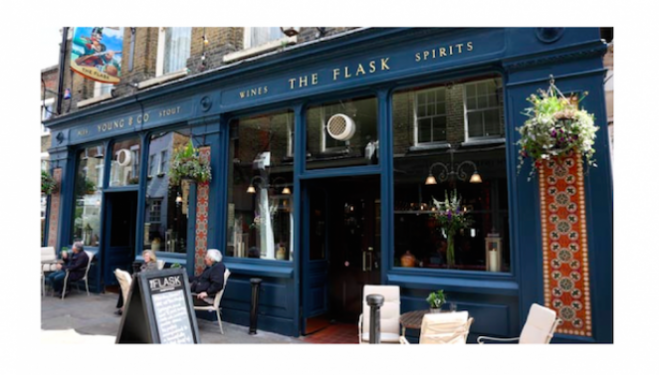 Classic Victorian pub The Flask, Hampstead