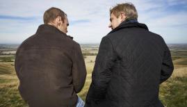 Joe Absolom and Martin Freeman in A Confession, ITV