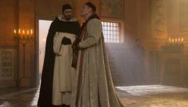 Pope John XXII (Tchéky Karyo) consults his Dominican Inquisitor Bernard Gui (Rupert Everett)