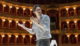 Damiano Michieletto in rehearsal. His Don Pasquale is at the Royal Opera House