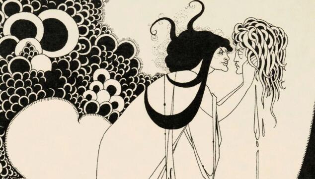 Aubrey Beardsley. Illustrations for Oscar Wilde’s Salome 1893. The Climax Line block print on paper. Stephen Calloway Photo: © Tate