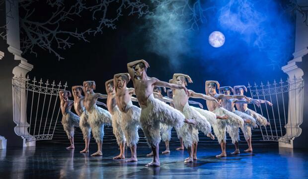 Matthew Bourne's Swan Lake, Will Bozier as 'The Swan' & Ensemble. Photo: Johan Persson
