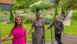 Soraya Mafi, Nardus Williams and Douglas Boyd head for the live stage at Garsington Opera. Photo: Julian Guidera