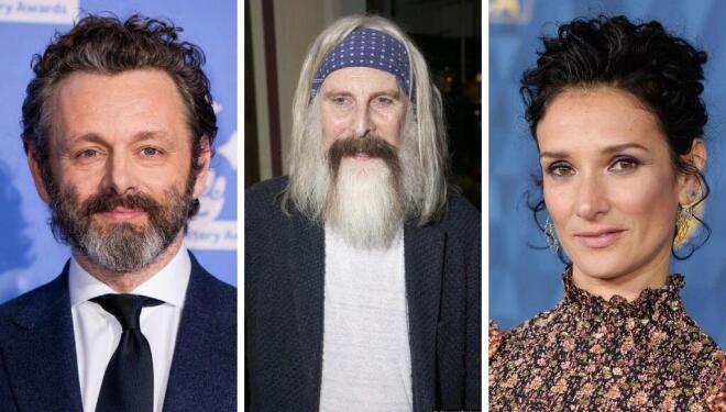 Left to right: Michael Sheen, David Threlfall and Indira Varma are starring in the Old Vic's Faith Healer 