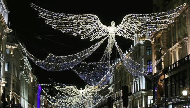 Regent Street's angels make a welcome return this festive season 