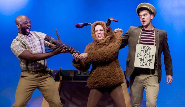 A previous cast of Stick Man. It's on this month at the Rose Theatre in Kingston. Photo: Robin Savage