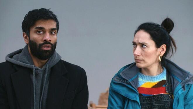 Nikesh Patel (left) and Sian Clifford (right) in Good Grief
