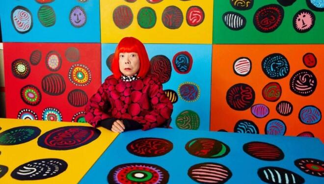 Yayoi Kusama, 2020. Photo by Yusuke Miyazaki. © YAYOI KUSAMA. Courtesy Ota Fine Arts, David Zwirner, and Victoria Miro