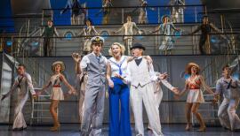 Anything Goes, Barbican Theatre review. Photo: Samuel Edwards, Sutton Foster, Robert Lindsay. Credit: Tristram Kenton