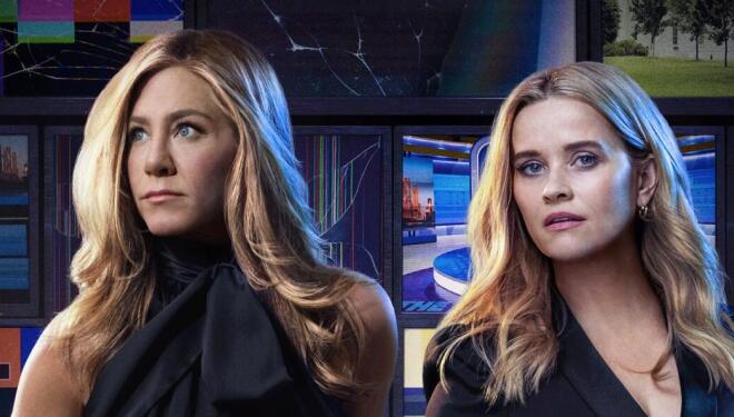 Jennifer Aniston and Reese Witherspoon in The Morning Show season 2, AppleTV+ (Photo: Apple)