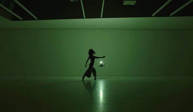Still from Eightfold. Dancer Marie-Astrid Mence in Courage