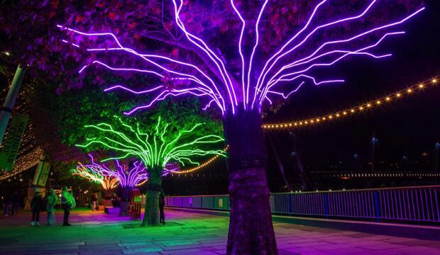 Winter lights on the Southbank