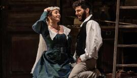 Riccardo Fassi as Figaro and Giulia Semenzato as Susanna in The Marriage of Figaro. Photo: Clive Barda